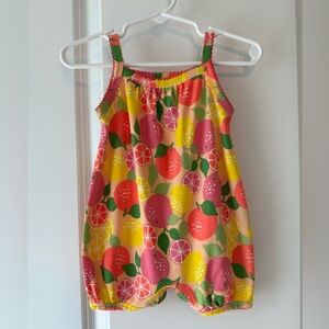 Jaxxwear Fruit Tank Pima Cotton Romper (Size 6-9 Months)